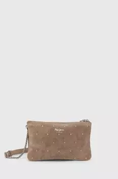 Замшевая сумка Pepe Jeans, бежевый
