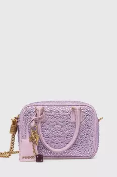 Замшевая сумка Pinko, фиолетовый