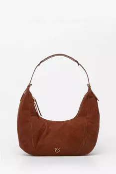 Замшевая сумка Pinko, коричневый