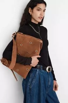 Замшевая сумка с люверсами & Other Stories, коричневый