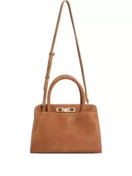 Замшевая сумка-тоут Fabiana Filippi, коричневый