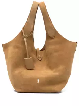 Замшевая сумка-тоут POLO RALPH LAUREN, коричневый