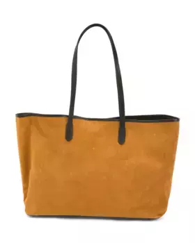 Замшевая сумка-тоут с тремя отделениями Made In Italy Anna Paola, коричневый