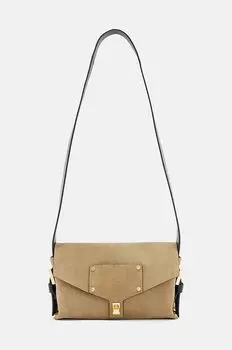 Замшевая сумочка AllSaints, бежевый