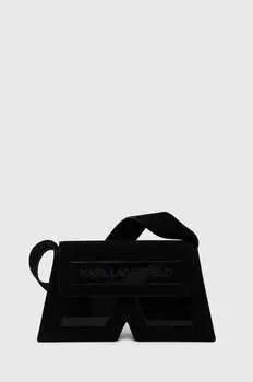 Замшевая сумочка Karl Lagerfeld, черный