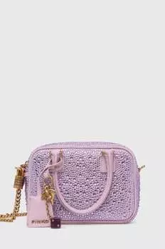 Замшевая сумочка Pinko, фиолетовый