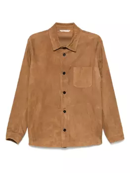 Замшевая верхняя рубашка Maurizio Baldassari, коричневый