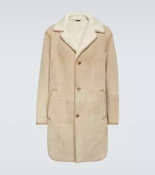 Замшевое пальто sedrun на подкладке из овчины Loro Piana, коричневый