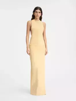 Замшевое платье-колонна Favola Jacquemus, бежевый