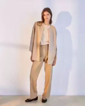 Замшевое женское пальто Woman El Corte Ingls, цвет Visn claro