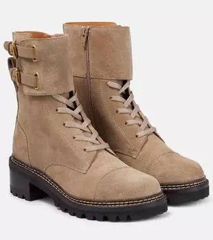 Замшевые армейские ботинки Mallory See By Chlo, бежевый