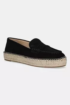 Замшевые эспадрильи Luize Loafer Lauren Ralph Lauren, черный