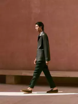 Замшевые эспадрильи moc с разрезом Massimo Dutti, хаки