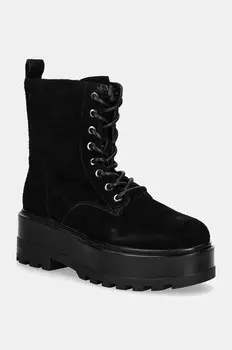 Замшевые байкерские ботинки Calvin Klein Jeans FLATFORM ZIP LACEUP MG S, черный
