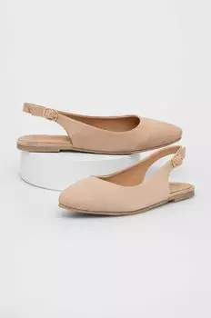 Замшевые балетки Answear Lab, бежевый