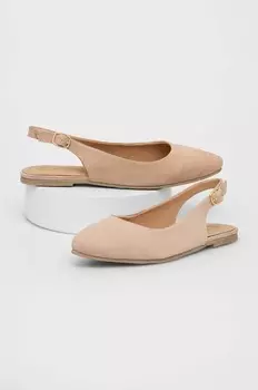 Замшевые балетки Answear Lab, бежевый