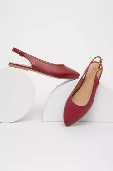 Замшевые балетки Answear Lab, красный