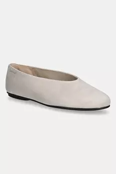 Замшевые балетки Ballerina Round HW Sue Calvin Klein, бежевый