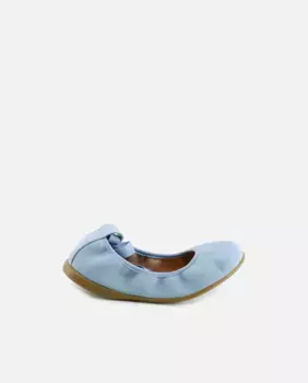 Замшевые балетки для девочки с лентами Eli 1957, синий