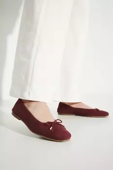 Замшевые балетки Medicine, бордовый