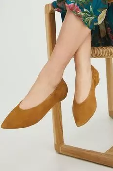 Замшевые балетки Medicine, коричневый