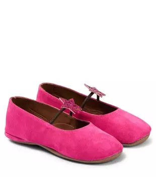 Замшевые балетки PP, розовый