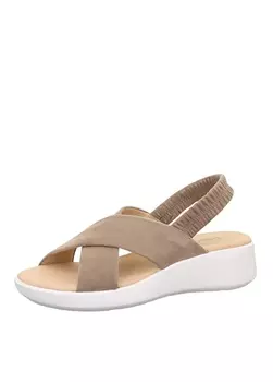 Замшевые бежевые женские сандалии Legero