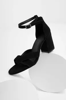 Замшевые босоножки Answear Lab, черный