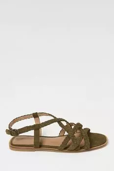 Замшевые босоножки Estelle с ремешками Fatface Fat Face, зеленый