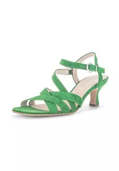 Замшевые босоножки Gabor, зеленый