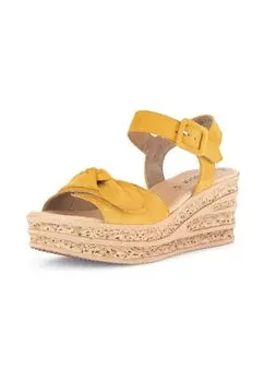 Замшевые босоножки Gabor, желтый