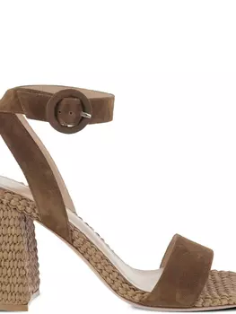 Замшевые босоножки Gianvito Rossi 90 мм, коричневый