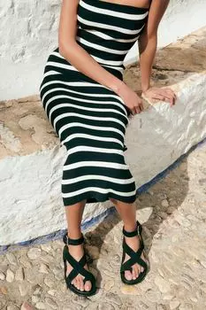 Замшевые босоножки H&M, черный