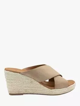 Замшевые босоножки morley на танкетке-муле Ravel, песочный