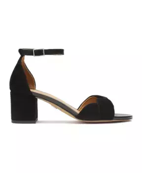 Замшевые босоножки на каблуке Kazar, черный