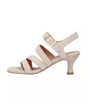 Замшевые босоножки на каблуке коленке Via Vai, бежевый