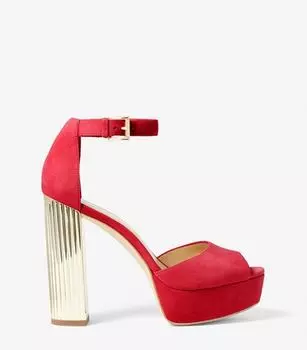 Замшевые босоножки на платформе Michael Kors Michael Porter Suede Platform, темно-розовый