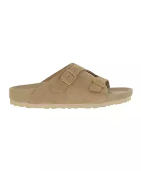Замшевые босоножки на пробковой подошве Birkenstock, бежевый
