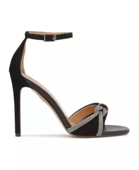 Замшевые босоножки с блестящими ремешками Kazar, черный