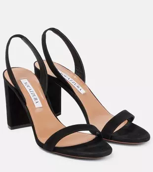 Замшевые босоножки So Nude 85 Aquazzura, черный