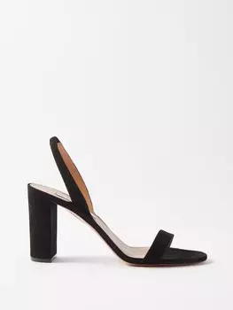 Замшевые босоножки so nude 85 Aquazzura, черный
