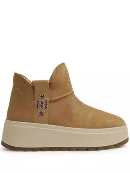 Замшевые ботильоны Ash, коричневый