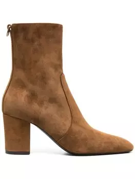 Замшевые ботильоны Betty 70 Saint Laurent, коричневый