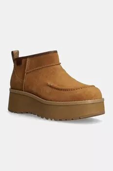 Замшевые ботильоны Cityfunc Ultra Mini Ugg, коричневый
