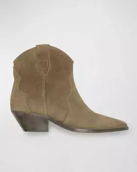 Замшевые ботильоны Devina в стиле вестерн Isabel Marant, цвет Taupe
