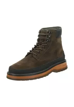 Замшевые ботильоны GANT, темно-коричневый