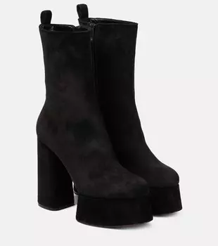 Замшевые ботильоны Izamayaz на платформе Christian Louboutin, черный