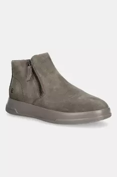 Замшевые ботильоны Move Zip Bootie Ecco, бежевый