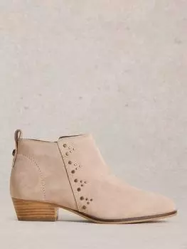 Замшевые ботильоны на ивовых шпильках White Stuff, цвет Light Grey