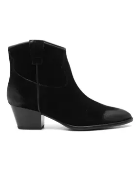Замшевые ботильоны на молнии Ash, черный